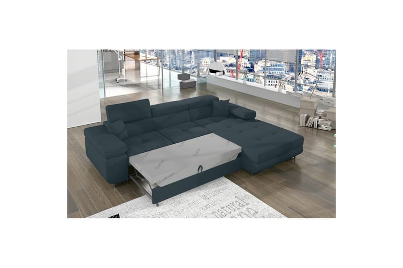 Sektionssoffa Eltap Armando 289x85x203 cm - Jarell 38, Blå, Höger - Möbler - Soffa - Divansoffa & schäslongsoffa - 3 sits soffa med divan