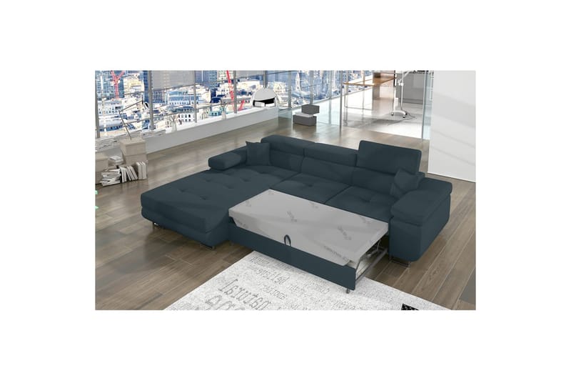 Sektionssoffa Eltap Armando 289x85x203 cm - Jarell 38, Blå, Vänster - Möbler - Soffa - Divansoffa & schäslongsoffa - 3 sits soffa med divan