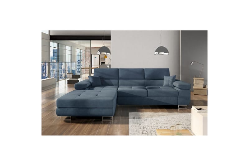 Sektionssoffa Eltap Armando 289x85x203 cm - Omega 86, Blå, Vänster - Möbler - Soffa - Divansoffa & schäslongsoffa - 3 sits soffa med divan