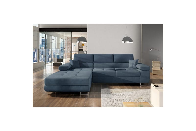Sektionssoffa Eltap Armando 289x85x203 cm - Omega 86, Blå, Vänster - Möbler - Soffa - Divansoffa & schäslongsoffa - 3 sits soffa med divan
