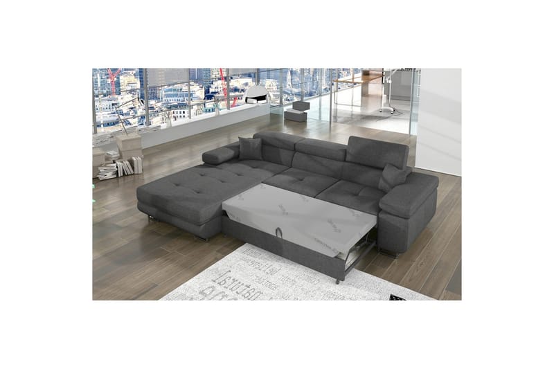 Sektionssoffa Eltap Armando 289x85x203 cm - Sawana 21, Grå, Vänster - Möbler - Soffa - Divansoffa & schäslongsoffa - 3 sits soffa med divan
