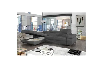 Sektionssoffa Eltap Armando 289x85x203 cm - Sawana 21, Grå, Vänster - Möbler - Soffa - Divansoffa & schäslongsoffa - 3 sits soffa med divan