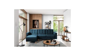 Sektionssoffa Eltap Asgard L 248x93x162 cm - Monolith 77, Blå - Möbler - Soffa - Divansoffa & schäslongsoffa - 3 sits soffa med divan