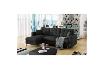 Sektionssoffa Eltap Asgard L 248x93x162 cm - Sawana 14, Svart - Möbler - Soffa - Divansoffa & schäslongsoffa - 3 sits soffa med divan