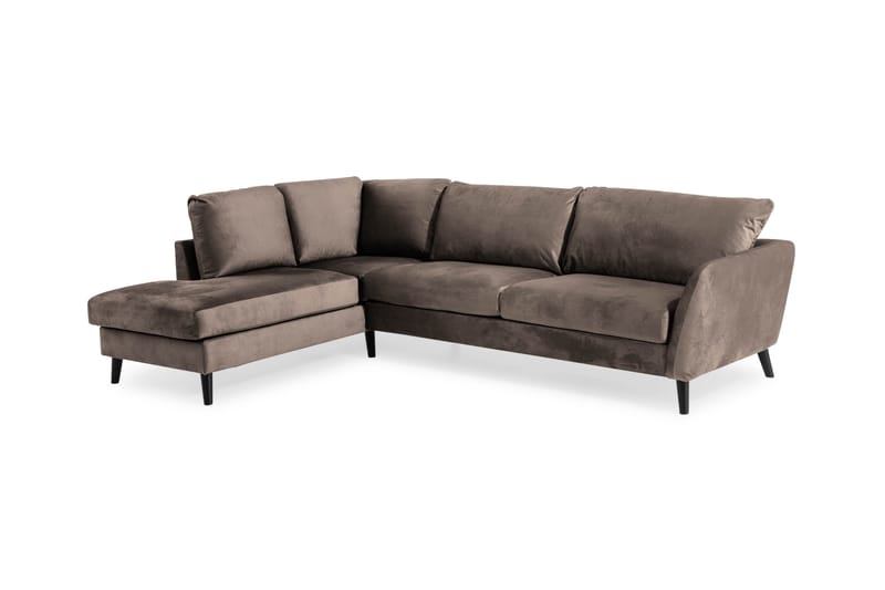 Soffa Colt 3-sits med Schäslong Vänster Sammet - Mullvad - Möbler - Soffa - Divansoffa & schäslongsoffa - 3 sits soffa med divan
