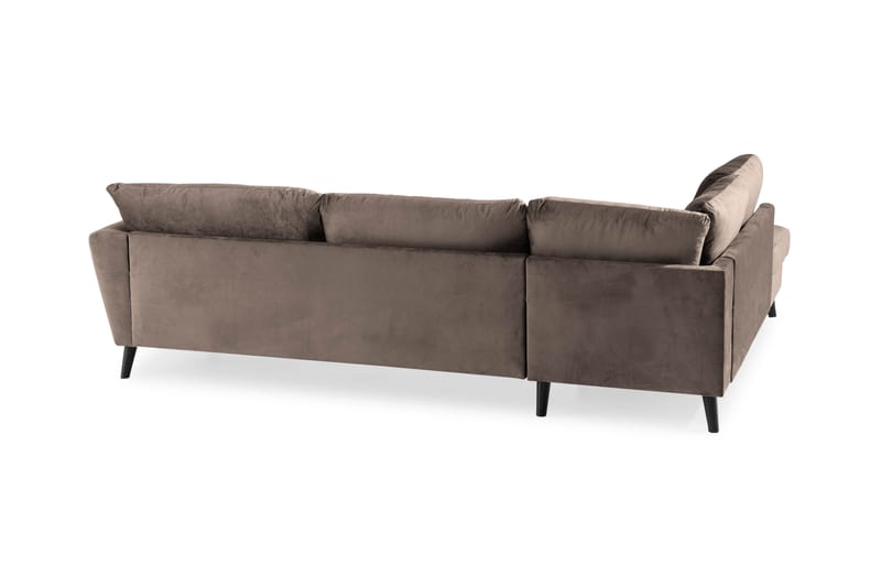 Soffa Colt 3-sits med Schäslong Vänster Sammet - Mullvad - Möbler - Soffa - Divansoffa & schäslongsoffa - 3 sits soffa med divan
