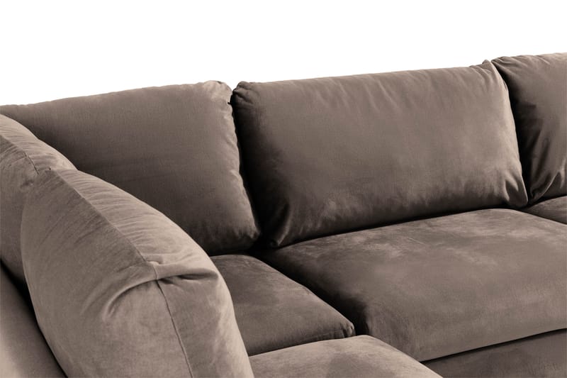 Soffa Colt 3-sits med Schäslong Vänster Sammet - Mullvad - Möbler - Soffa - Divansoffa & schäslongsoffa - 3 sits soffa med divan