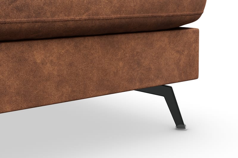 Soffa Friday Lyx 4-sits med Schäslong Höger - Brun/Läder - Möbler - Soffa - Divansoffa & schäslongsoffa - 4 sits soffa med divan