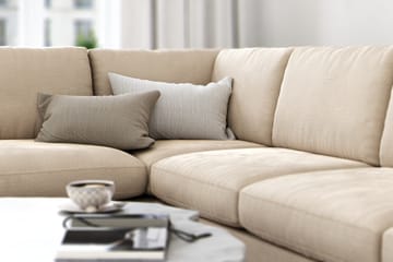 Soffa Friday Lyx 4-sits med Schäslong Vänster - Beige/Sammet - Möbler - Soffa - Divansoffa & schäslongsoffa - 4 sits soffa med divan