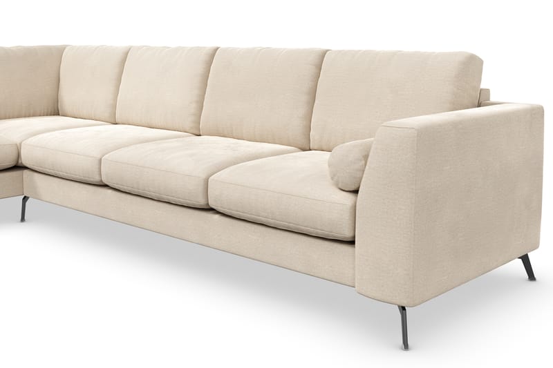 Soffa Friday Lyx 4-sits med Schäslong Vänster - Beige/Sammet - Möbler - Soffa - Divansoffa & schäslongsoffa - 4 sits soffa med divan