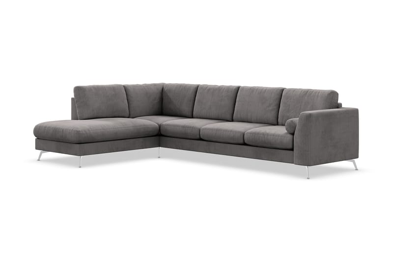 Soffa Friday Lyx 4-sits med Schäslong Vänster - Mörkgrå - Möbler - Soffa - Divansoffa & schäslongsoffa - 4 sits soffa med divan