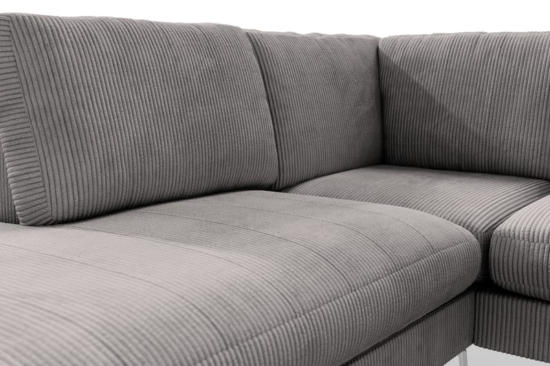 Soffa Friday Lyx 4-sits med Schäslong Vänster - Mörkgrå - Möbler - Soffa - Divansoffa & schäslongsoffa - 4 sits soffa med divan