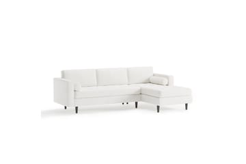 Soffa m. Divan Lijana 4-sits - Vit Bouclé - Möbler - Soffa - Divansoffa & schäslongsoffa - 4 sits soffa med divan