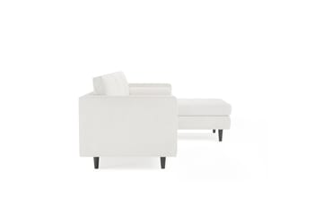 Soffa m. Divan Lijana 4-sits - Vit Bouclé - Möbler - Soffa - Divansoffa & schäslongsoffa - 4 sits soffa med divan