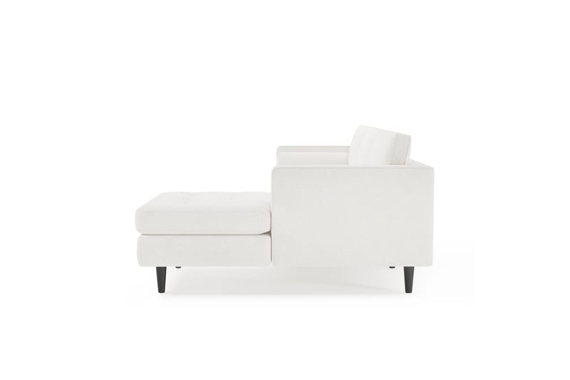 Soffa m. Divan Lijana 4-sits - Vit Bouclé - Möbler - Soffa - Divansoffa & schäslongsoffa - 4 sits soffa med divan