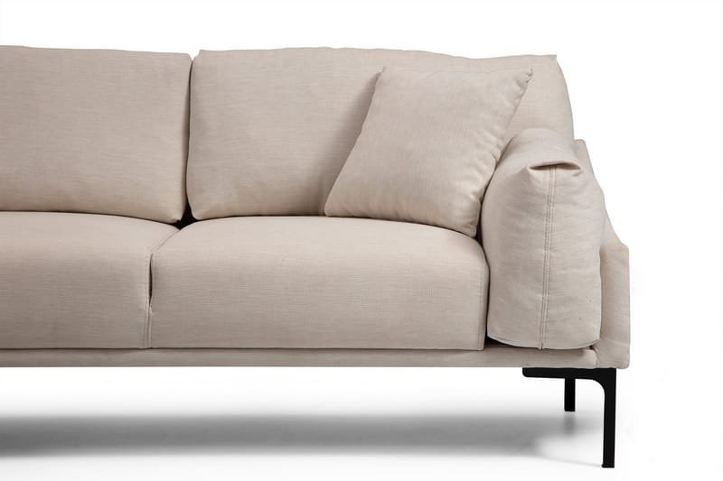 Soffa m. Divan Lumsden 4-sits - Cream - 4 sits soffa med divan - Divansoffa & schäslongsoffa