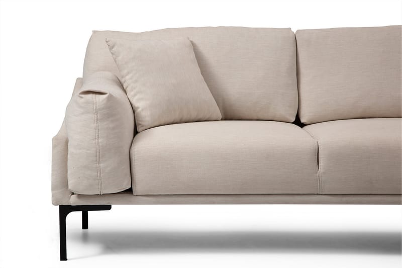 Soffa m. Divan Lumsden 4-sits - Cream - 4 sits soffa med divan - Divansoffa & schäslongsoffa