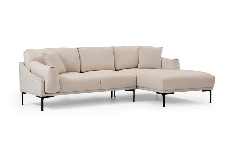 Soffa m. Divan Lumsden 4-sits - Cream - 4 sits soffa med divan - Divansoffa & schäslongsoffa