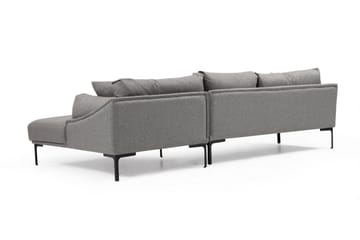 Soffa m. Divan Lumsden 4-sits - Grå - Möbler - Soffa - Divansoffa & schäslongsoffa - 4 sits soffa med divan