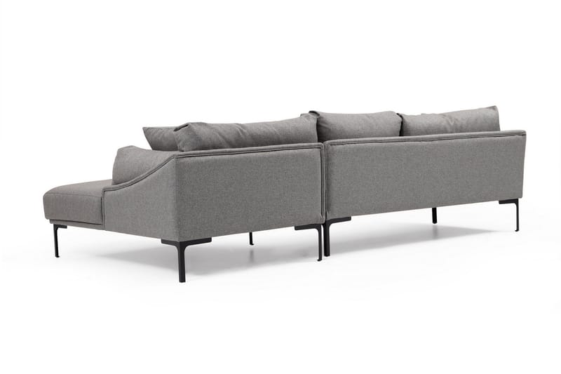 Soffa m. Divan Lumsden 4-sits - Grå - Möbler - Soffa - Divansoffa & schäslongsoffa - 4 sits soffa med divan