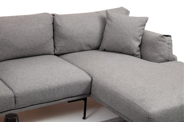 Soffa m. Divan Lumsden 4-sits - Grå - Möbler - Soffa - Divansoffa & schäslongsoffa - 4 sits soffa med divan