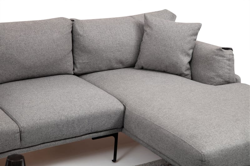 Soffa m. Divan Lumsden 4-sits - Grå - Möbler - Soffa - Divansoffa & schäslongsoffa - 4 sits soffa med divan