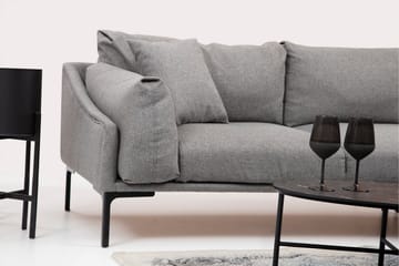 Soffa m. Divan Lumsden 4-sits - Grå - Möbler - Soffa - Divansoffa & schäslongsoffa - 4 sits soffa med divan