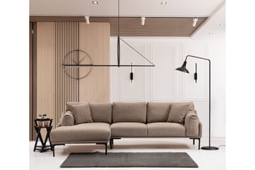 Soffa m. Divan Lumsden 4-sits - Mocha - Möbler - Soffa - Divansoffa & schäslongsoffa - 4 sits soffa med divan