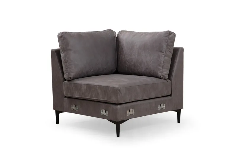 Svanabyn Soffa m. Divan och Schäslong 4-sits - Antracit - Möbler - Soffa - Divansoffa & schäslongsoffa - 4 sits soffa med divan