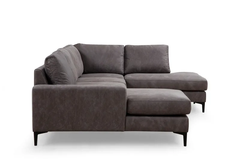 Svanabyn Soffa m. Divan och Schäslong 4-sits - Antracit - Möbler - Soffa - Divansoffa & schäslongsoffa - 4 sits soffa med divan