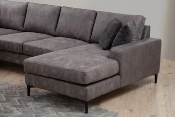 Svanabyn Soffa m. Divan och Schäslong 4-sits - Antracit - Möbler - Soffa - Divansoffa & schäslongsoffa - 4 sits soffa med divan