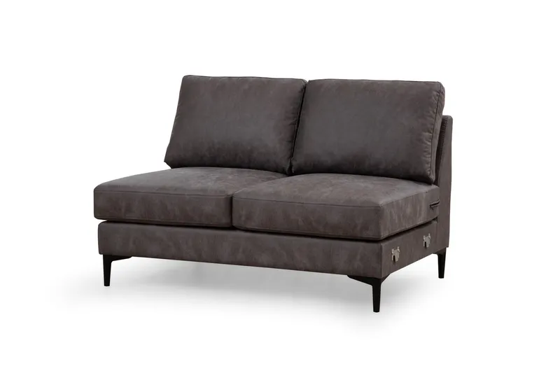 Svanabyn Soffa m. Divan och Schäslong 4-sits - Antracit - Möbler - Soffa - Divansoffa & schäslongsoffa - 4 sits soffa med divan