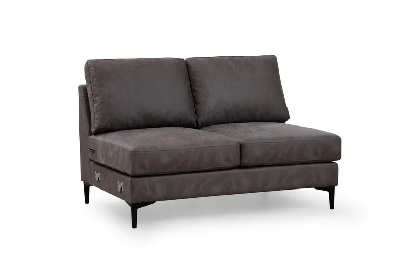 Svanabyn Soffa m. Divan och Schäslong 4-sits - Antracit - Möbler - Soffa - Divansoffa & schäslongsoffa - 4 sits soffa med divan