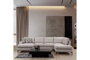 Svanabyn Soffa m. Divan och Schäslong 4-sits - Beige - Möbler - Soffa - Divansoffa & schäslongsoffa - 4 sits soffa med divan