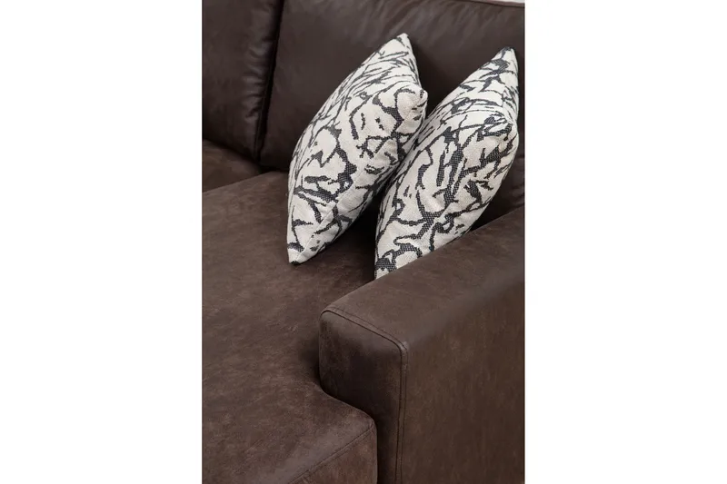 Svanabyn Soffa m. Divan och Schäslong 4-sits - Mörkbrun - Möbler - Soffa - Divansoffa & schäslongsoffa - 4 sits soffa med divan