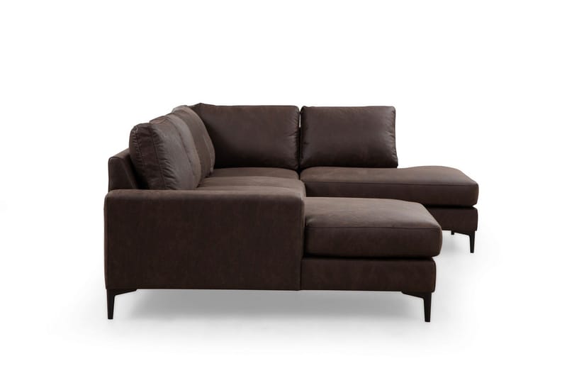 Svanabyn Soffa m. Divan och Schäslong 4-sits - Mörkbrun - Möbler - Soffa - Divansoffa & schäslongsoffa - 4 sits soffa med divan
