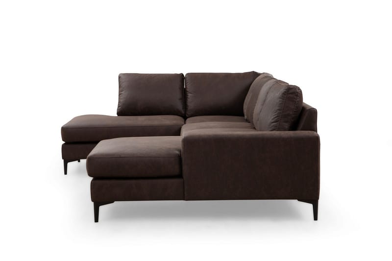 Svanabyn Soffa m. Divan och Schäslong 4-sits - Mörkbrun - Möbler - Soffa - Divansoffa & schäslongsoffa - 4 sits soffa med divan