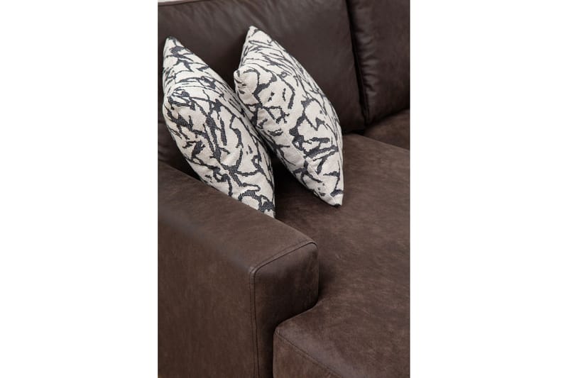 Svanabyn Soffa m. Divan och Schäslong 4-sits - Mörkbrun - Möbler - Soffa - Divansoffa & schäslongsoffa - 4 sits soffa med divan