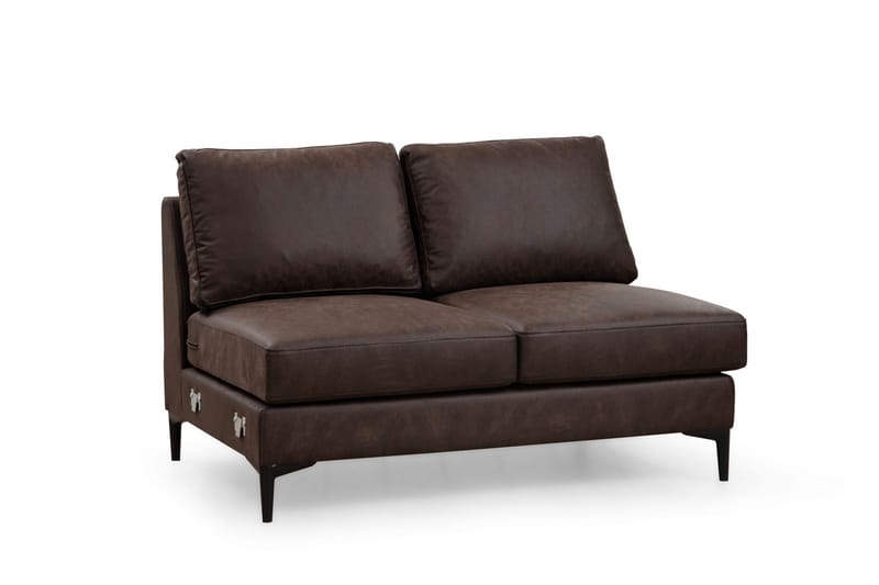 Svanabyn Soffa m. Divan och Schäslong 4-sits - Mörkbrun - Möbler - Soffa - Divansoffa & schäslongsoffa - 4 sits soffa med divan