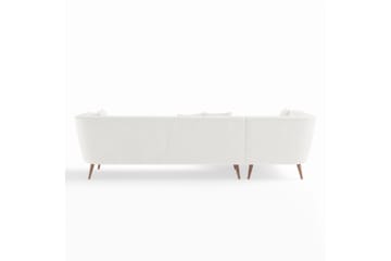 Soffa m. Divan Samual 4-sits - Vit Bouclé - Möbler - Soffa - Divansoffa & schäslongsoffa - 4 sits soffa med divan