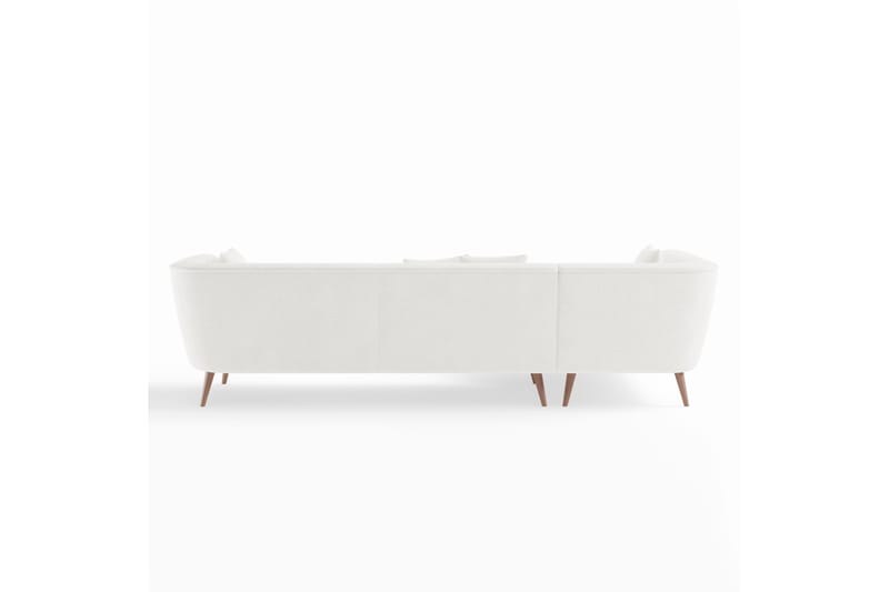 Soffa m. Divan Samual 4-sits - Vit Bouclé - Möbler - Soffa - Divansoffa & schäslongsoffa - 4 sits soffa med divan