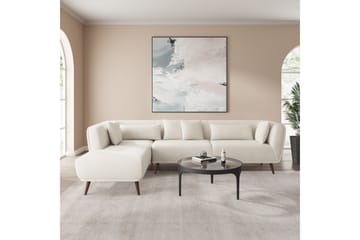 Soffa m. Divan Samual 4-sits - Vit Bouclé - Möbler - Soffa - Divansoffa & schäslongsoffa - 4 sits soffa med divan