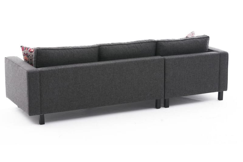 Soffa m. Divan Vivianna 4-sits - Antracit - 4 sits soffa med divan - Divansoffa & schäslongsoffa