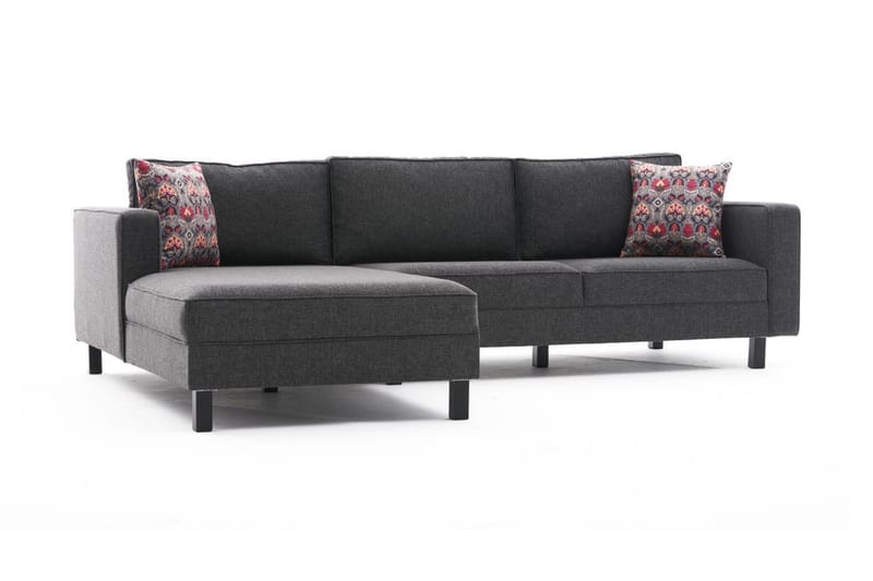 Soffa m. Divan Vivianna 4-sits - Antracit - 4 sits soffa med divan - Divansoffa & schäslongsoffa