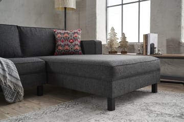 Soffa m. Divan Vivianna 4-sits - Antracit - Möbler - Soffa - Divansoffa & schäslongsoffa - 4 sits soffa med divan