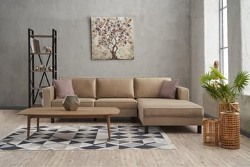 Soffa m. Divan Vivianna 4-sits - Beige - Möbler - Soffa - Divansoffa & schäslongsoffa - 4 sits soffa med divan