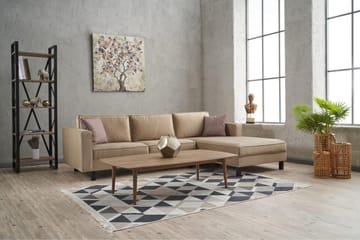Soffa m. Divan Vivianna 4-sits - Beige - Möbler - Soffa - Divansoffa & schäslongsoffa - 4 sits soffa med divan
