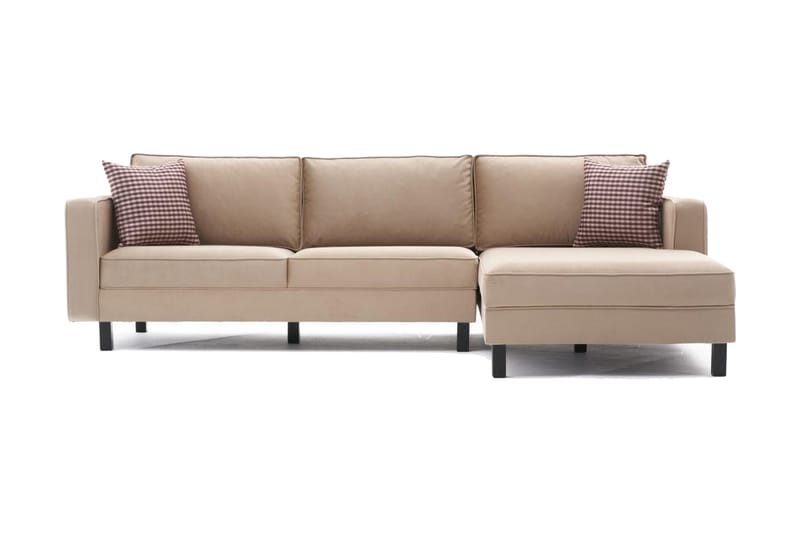 Soffa m. Divan Vivianna 4-sits - Beige - 4 sits soffa med divan - Divansoffa & schäslongsoffa