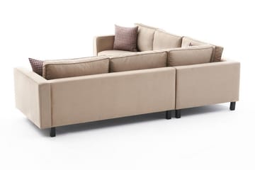 Soffa m. Divan Vivianna 4-sits - Beige - Möbler - Soffa - Divansoffa & schäslongsoffa - 4 sits soffa med divan
