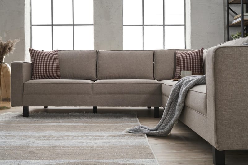 Soffa m. Divan Vivianna 4-sits - Cream - Möbler - Soffa - Divansoffa & schäslongsoffa - 4 sits soffa med divan